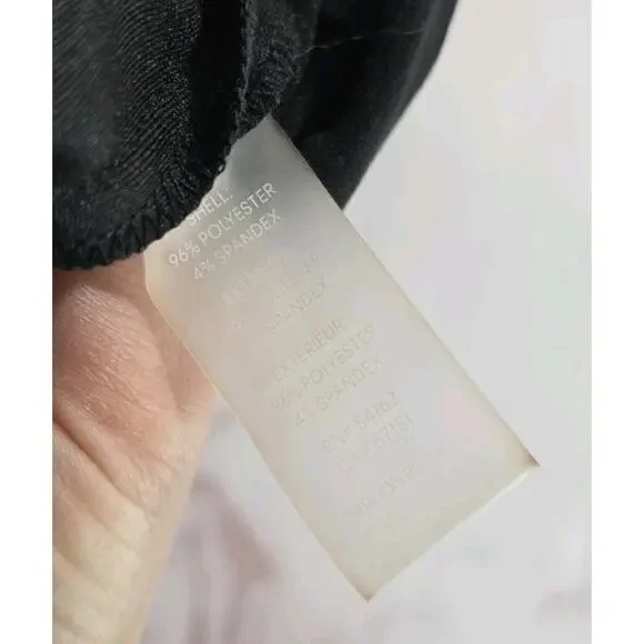 Calvin Klein Jumpsuit Womens 12 Black Short Sleeve Pants Suit V Neck Straight - Picture 9 of 11